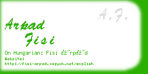 arpad fisi business card